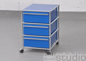 USM Haller Rollcontainer stahlblau
