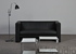Leder Sofa schwarz